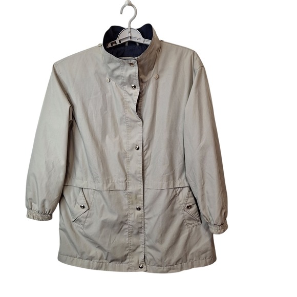 Innovations By IZZI Jackets & Blazers - Innovations‎ by Izzi Womens Sz L Long Sleeve Lightweight Anorak Jacket Tan Flaws